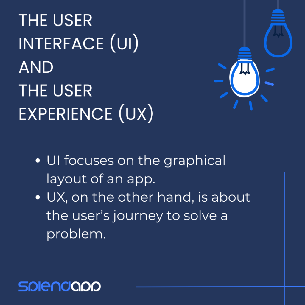 The user interface (UI) and the user experience (UX)